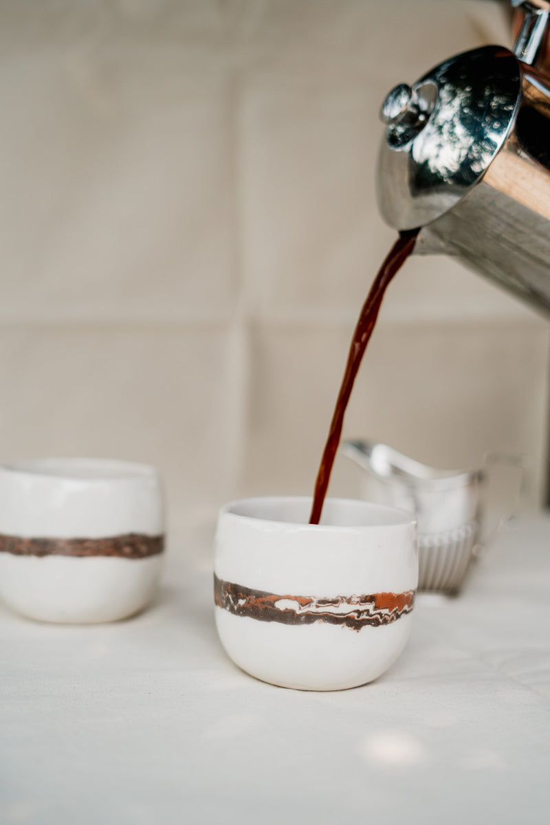 Ceramic Cortado Cup – Porcelain and Stone