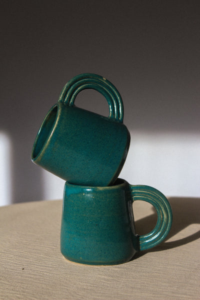 TEAL COFFEE MUGS